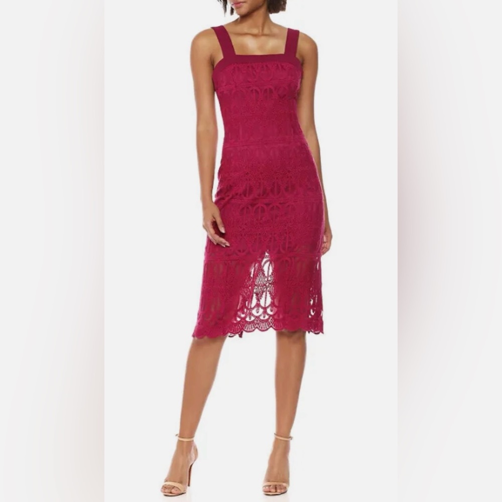 NWT Finders Keepers Awake midi dress in Cherry Pink size XL